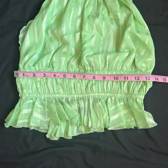 ASOS Design Lime Green Backless Halter Top   Size 6 - Picture 5 of 8